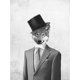 thumbnail image 2 of Lewis, Sheldon 25x32 Black Ornate Wood Framed with Double Matting Museum Art Print Titled - Alpha Wolf, 2 of 4