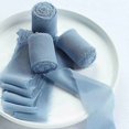 thumbnail image 2 of BalsaCircle 2 Dusty Blue 1.5" x 6 yards Chiffon Ribbon Rolls Wedding Party Favors DIY Crafts Gifts Decorations, 2 of 8