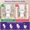 thumbnail image 4 of KEKOY Toilet Seat Riser for Seniors, Raised Toilet Seat with Handles, FSA HSA Eligible 400lb Elevated Toilet Risers, Tool-Free Assembly with Adjustable Height & Width, 4 of 10