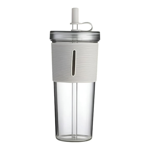 ACDANC 700ML Acrylic Travel Tumbler With Lid And Straw Insulated Double Wall Plastic Reusable Cups Clear