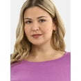 thumbnail image 5 of Terra & Sky Women's Plus Short Sleeve Boxy Tee, Sizes 0X-5X, 5 of 5