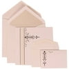 JAM Paper Wedding Invitation Combo Sets, 1 Small & 1 Large, Black Vines with Crystal Lined Envelope Combo Set, 150/pack