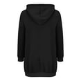 thumbnail image 6 of safuny Women's Oversized Zip Up Long Hoodies Casual Long Sleeve Drawstring Hooded Sweatshirts Fall Fleece Jackets Coats with Pockets Black _y S, 6 of 6