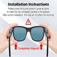 thumbnail image 5 of 4PCS Polarized Clip for Ray-Ban Meta RW4006/RW4012 Series & Gen 2 (M Size, 50-22), Color Changing Clip Set for Meta Smart Glasses UV Protection, Discoloration Clip for Meta, Blue+Silver+Orange+Yellow, 5 of 10