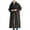 BLACK, variant on Poncho,New EVA Fabric Ponchos Adult,Adjustable Drawstring Hood Womens Rain Jacket with Hood,Elastic Cuffs Design Mens Rain Jacket