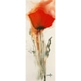 thumbnail image 2 of Marthe 9x18 White Modern Wood Framed Museum Art Print Titled - Mohnblumen I, 2 of 4