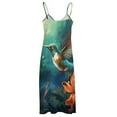 thumbnail image 5 of Flower Hummingbird Sleeveless Dress for Women Clothing Female Women's Summer Skirt, 5 of 7