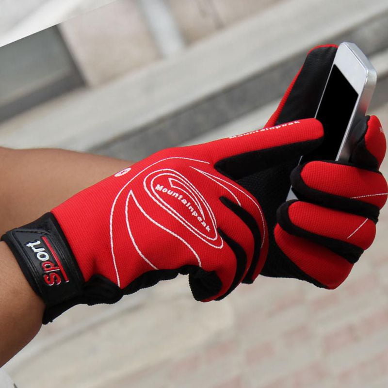 Full Finger Cycling Gloves Touchscreen Bike Gloves Non-Slip Silica Gel Palm Grip
