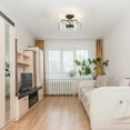 thumbnail image 3 of LNC 4-Light 12-in Bronze LED Semi-flush Mount Light, Dome Modern Farmhouse Ceiling Light, 3 of 13