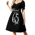thumbnail image 2 of Camiseta de cumpleaños número 65 para mujer, regalo y bendición por 65 años, vestido de manga corta, vestidos para fiesta de graduación, vestidos largos para mujer, 2 of 7