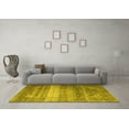 thumbnail image 3 of Ahgly Company Machine Washable Indoor Round Persian Yellow Traditional Area Rugs, 5' Round, 3 of 4