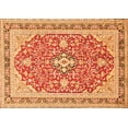 thumbnail image 1 of Ahgly Company Indoor Rectangle Medallion Orange Traditional Area Rugs, 7' x 10', 1 of 1