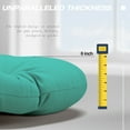 thumbnail image 4 of MeetLeisure 38 Inch Papasan Chair Handwoven Wicker with Thcik Olefin Cushion,Sturdy Steel Frame,Rattan Swivel Chair Waterproof for Living Room,Bedroom,Lounge,Indoor Outdoor,Blue Green, 4 of 7