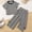 Black, variant on Girls Two Piece Outfit Striped Shorts Set Soft Comfortable Play Clothes Kids & Girls Black and White,Size 5-6 T