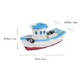 thumbnail image 2 of Resin Desktop Ornament Adornment for Home Yacht Shape Micro Landscape Simulation Tree Color 5PCS, 2 of 4