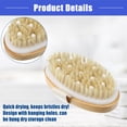 thumbnail image 6 of Vocoste 1 Pcs Bath Brush, Back Scrubber Wood for Wet or Dry Brushing for Shower, Brown, 4.9 Inches, 6 of 7