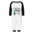 thumbnail image 2 of Family Matching Christmas Pajamas, Romper/Letter Print Long Sleeve Tops and Plaid Pants Loungewear Set, 2 of 10