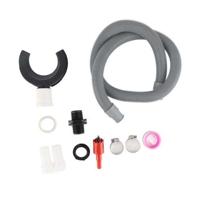 Round Downpipe Rainwater Collection System, Compact Design Rainwater Collector Made of Plastic Material Easy to Install with Hose for Outdoor Water Saving