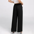 thumbnail image 5 of Maean Business Casual Pants for Women Dressy Elastic Waist Baggy Wide Leg Pleated Work and Pockets Trousers, 5 of 7