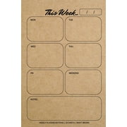 LLAMA BIRD PRESS Weekly Planner Notepad: Kraft Brown, Daily Planning Pad for Organizing, Tasks, Goals, Schedule (Paperback)