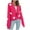 Hot Pink, variant on Cardigan Sweaters for Women Ndbuld Women's Winter Heavy Three-Dimensional Embroidery Flower Lantern Sleeve Loose Knit Sweater Cardigan Coat Gift for Adults Green M