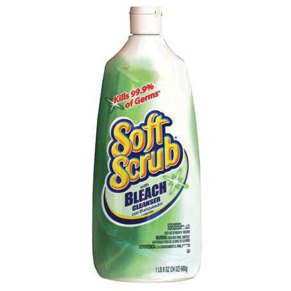 SOFT SCRUB DIA 01602 Cleaner , 24 oz. Bottle , Unscented , White