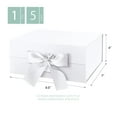 thumbnail image 3 of PKGSMART Gift Box with Ribbon, 9x6.5x3.8 inch, White Gift Box with Magnetic Lid for Mother's Day,, 3 of 6