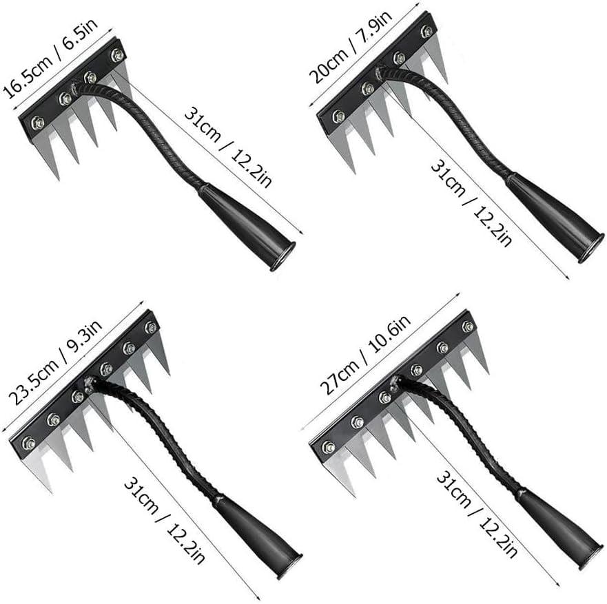 Carbon Steel Garden Hand Rake, 2026 New Garden Hand Rake Tool Carbon Steel 5/6/7/8 Teeth, Heavy Duty Weed Remover Tool for Yard, Farm, Soil & Lawn Care
