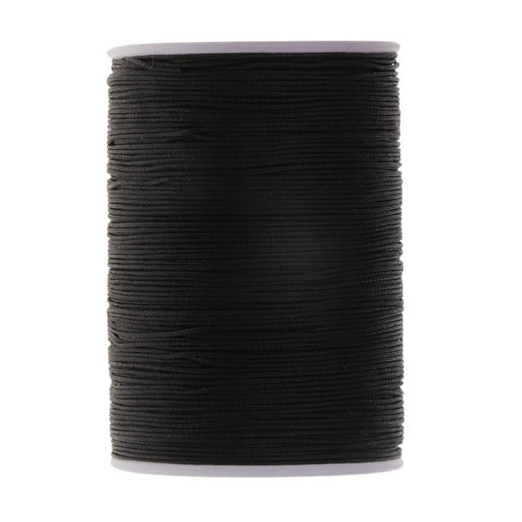 1 carrete de 130 metros de hilo encerado redondo de 0,5 mm para coser cuero a mano. Negro