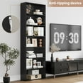 thumbnail image 2 of Homfa 82" Tall Bookcases, Freestanding Display Storage Shelves, 7-Tier Open Bookshelf for Home Office Living Room Bedroom, Black, 2 of 8
