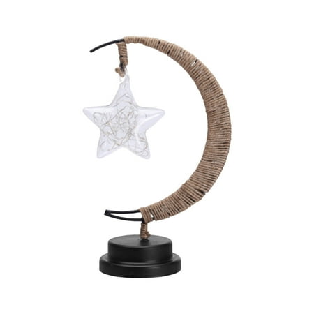 

Trarodic Moon Lamps for Bedrooms - Personalized Enchanting Lunar Lamp Night Light with Star Sepak Takraw Dangling for Kids | Battery Operated Warm White Light Novel Gifts Bedside Home Decorations