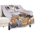thumbnail image 3 of Funny Cat Blanket Cat Gifts for Cat Lovers Girls Kids Cute Cat Throw Blanket Comfort Soft Fleece Blanket for Couch Sofa Bed 50"x60", 3 of 6