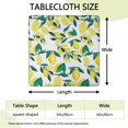 thumbnail image 2 of Yellow Lemon Fruit Branches White Pattern Square Fitted Tablecloth with Elastic Edge,Square Table Cover,Washable Elastic Table Cover for Home Kitchen Party Decor 34"x34", 2 of 6