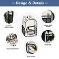 thumbnail image 5 of Ttyddzy Clear Backpack Heavy Duty PVC Transparent Backpack for College Workplace, Beige Shells, 5 of 7