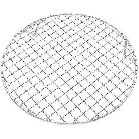 Manunclaims 1 Pack Multi-Purpose Round Stainless Steel Cross Wire Steaming Cooling Barbecue Rack/Carbon Baking Net/Grill/Pan Grate with Legs ( 6.5-8.3 Inch Dia)