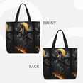 thumbnail image 2 of Fotbe Full Moon Black Dragon Bolsa Tote con Estampado para Mujer, Bolsos con Cremallera, Bolsa de Hombro Casual de Gran Capacidad con Bolsillos Internos, 2 of 7