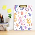 thumbnail image 5 of Acrylic Writing Board Silver12.5*9 Inch Clipboards Transparent Acrylic Material Suitable For Office Classroom Teachers Fashion Bloggers Stationery Enthusiasts Colored Seahorse, 5 of 9