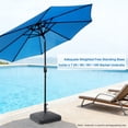 thumbnail image 6 of Abble 170 lbs Outdoor Cantilever Patio Umbrella Base Offset Umbrella Stand with Handle and Wheels for Garden Backyard Poolside in Black, 6 of 10
