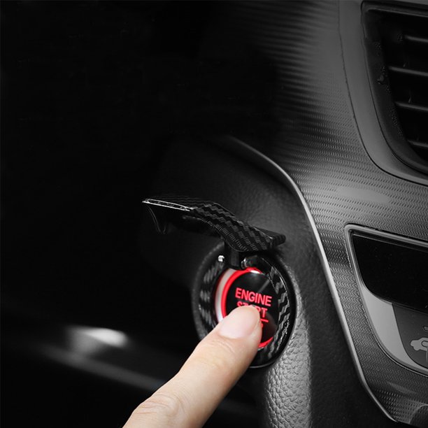 Eummy Engine Button Protective Cover Universal Car Engine Start Stop Switch  Button Cover Decorative Cap Ring Ignition Start Stop Button Auto  Accessories Carbon Fiber Black - Walmart.com