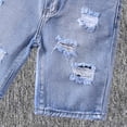thumbnail image 6 of Girls High Waisted Denim Shorts Pink Bow & Distressed Styles Stretch Casual Bottoms Shorts for Teens Stylish, 6 of 7