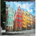 thumbnail image 4 of Ambesonne Colorful Shower Curtain, Stortorget Public Square, 69"Wx84"L, Pale Sky Blue Multicolor, 4 of 5