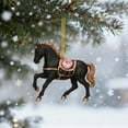 thumbnail image 5 of DAMAI Horse Ornaments for Christmas Tree, 2D Acrylic Horse Decorations, Vintage Farm Xmas Tree Animal Hanging Ornaments, Decorative Holiday Accent for Home, Tabletop, Wall, and Window, 5 of 6