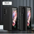 thumbnail image 3 of Techcircle Samsung Galaxy Z Fold 3 5G Case with Tempered Glass Screen Protector, Shockproof Anti-Scratch Hybrid Kickstand Full Protective Cover, Black, 3 of 8