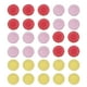 thumbnail image 5 of 300 servilletas de papel desechables redondas de colores que absorben el aceite, ideales para cajas de pasteles y embalajes (rojo, rosa y amarillo, 100 unidades por color), 5 of 7