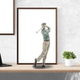 thumbnail image 3 of Estatua de resina de hombre golfista, adorno, escultura, obra de arte deportiva, decoración de estantería, regalo A, 3 of 9