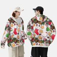 thumbnail image 5 of Logiee Christmas Gingerbread Cookies Print Men's Women Light Jacket Full Zip Sun Protection Hoodie Long Sleeve Sun Shirts for Men Hiking Fishing Zip Pockets-XX-Large, 5 of 8