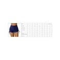 thumbnail image 2 of nvzhuang Women Swim Shorts, High Waist Drawstring Wavy Hem Solid Summer Bathing Surfing Bottoms, 2 of 9