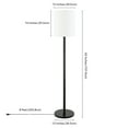 thumbnail image 6 of Henn&Hart 12" Blackened Bronze Metal/Fabric Floor Lamp, 6 of 7
