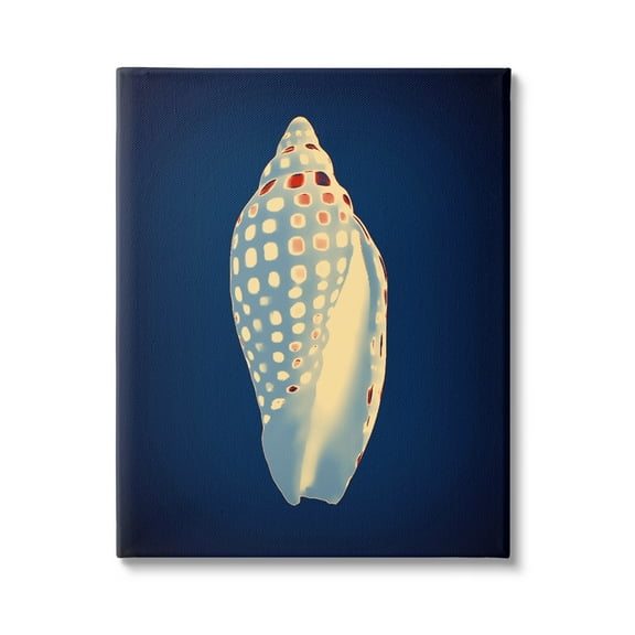 Stupell Industries Contemporary Conch Shell Animals & Insects Painting Gallery Wrapped Canvas Print Wall Art, 16 x 20