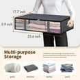 thumbnail image 5 of 6 Pack Under Bed Storage Bags with Reinforced Handles, 45L Visible Underbed Clothes Storage, Breathable Non-woven Closet Storage for Blanket, Pillows, Comforters and Quilts, 5 of 8